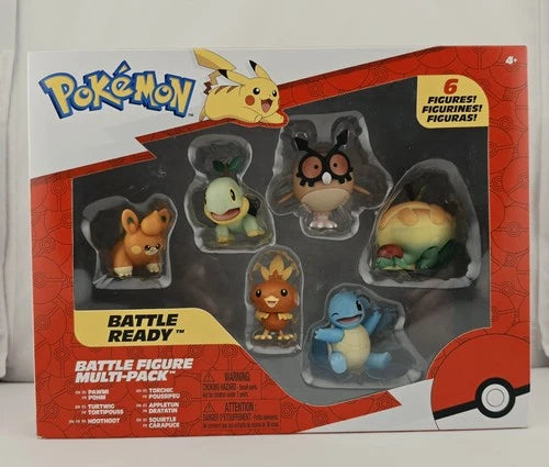 Pokémon Battle Ready: PAWMI/TURTWIG/HOOTHOOT/TORCHIC/APPLETUN/SQUIRTLE Figures!