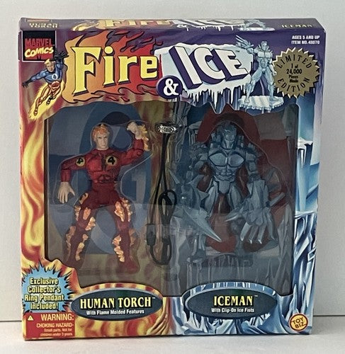 Human Torch & Iceman (Fire & Ice 2 Pack Limited Edition) Toy Biz {Generations}