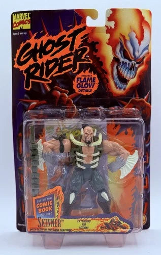 Vintage 1995 SKINNER Marvel Comics GHOST RIDER Action Figure Toy Biz
