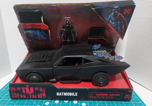 DC The Batman Movie BATMOBILE w/Lights/Sounds & 4.5” Figure 2022 NIB