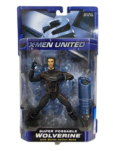 Wolverine X-2 Toy Biz X-Men United Super Poseable w Battle Action Base 2003