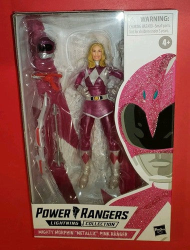 Powers Rangers Lightning Mighty Morphin Metallic Pink Ranger Figure Hasbro New