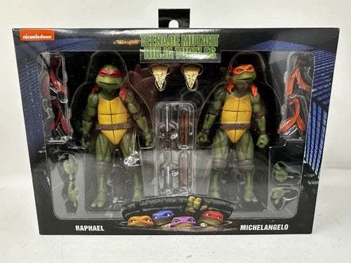 NECA Teenage Mutant Ninja Turtles Movie Raphael Michelangelo 2-Pack Figures