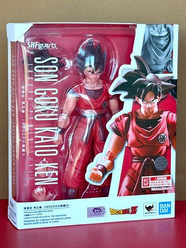 Bandai SHFiguarts DragonBall Z SON GOKU KAIO-KEN 6" AF 180000 Power Level
