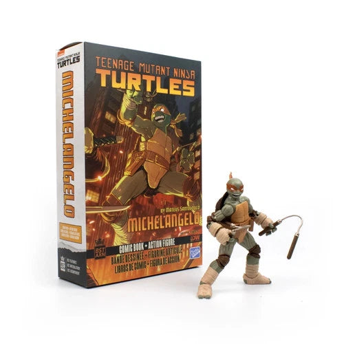 TMNT 5in Action Figure - Michelangelo w/ IDW Comic Loyal Subjects BST AXN