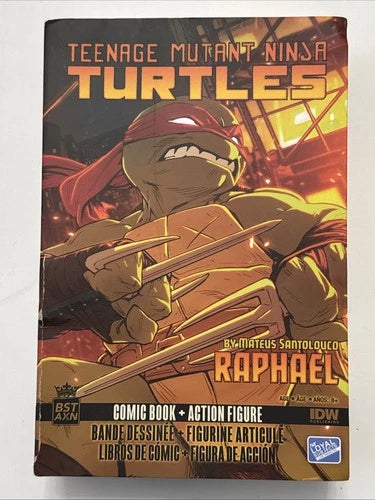 BST AXN, TMNT, Raphael, Comic Book + Action Figure