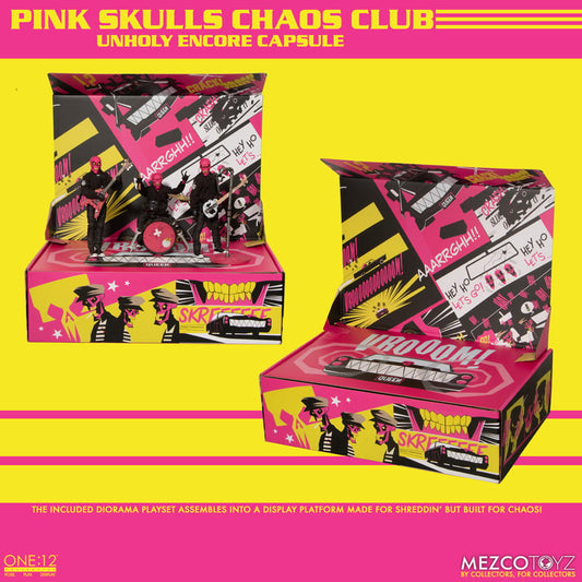 mezco pink skulls chaos club